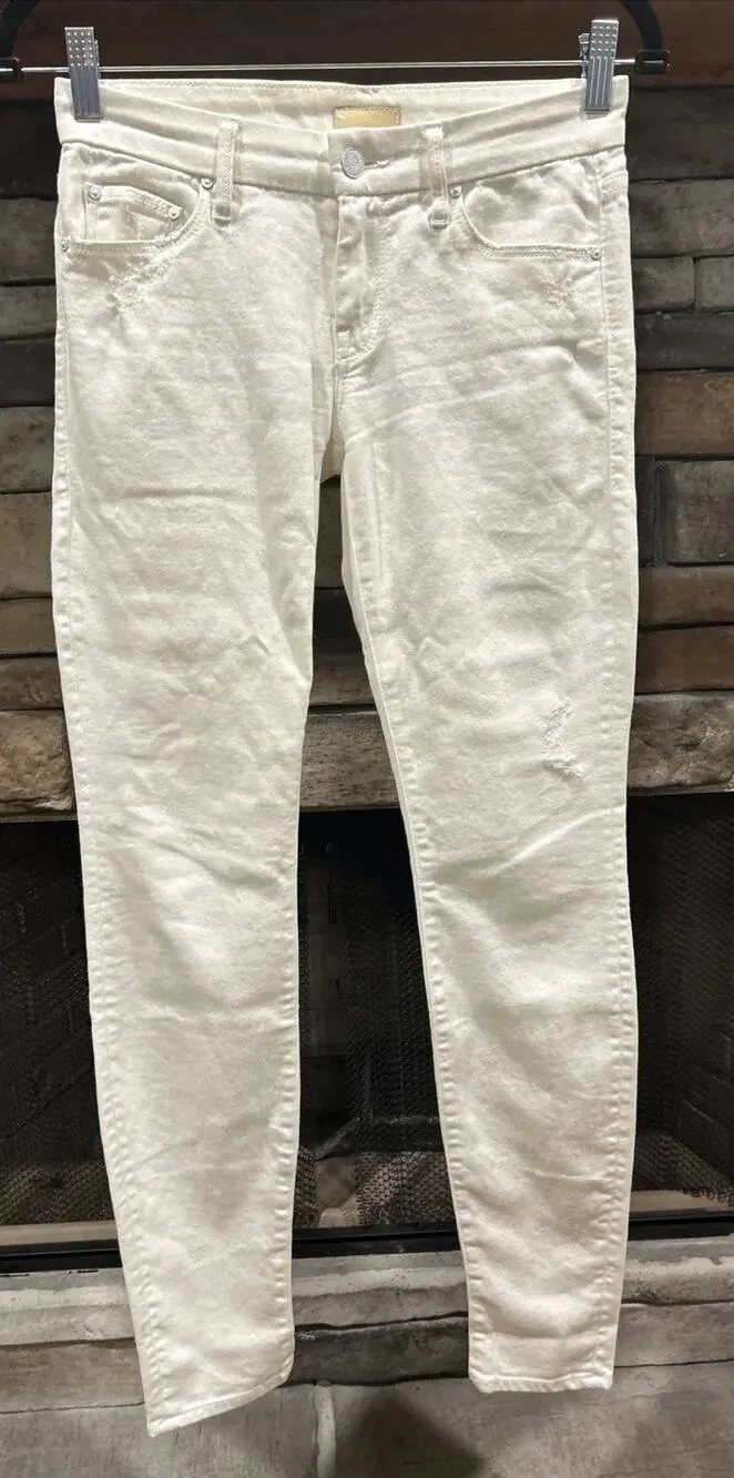 Women’s MOTHER The Looker Broken Mirror Jeans Size 24 *B1